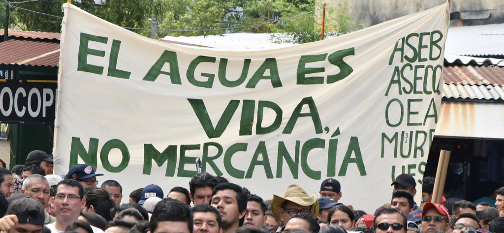 EcoViva Water Threat protest privatization March 2019
