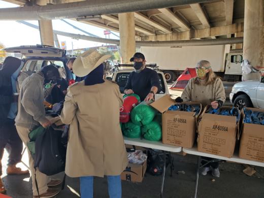 Austin Atheists Helping the Homeless at a giveaway event